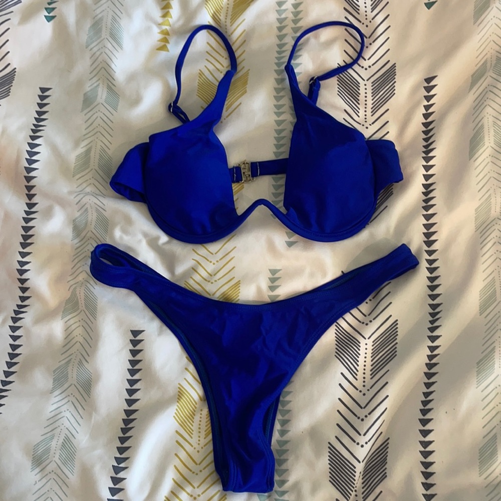 Blue bikini